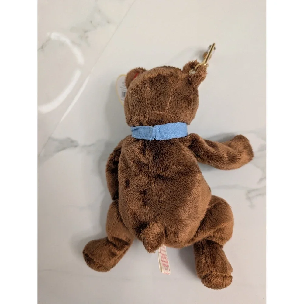 Ty Beanie Baby Hero Bear Upcycled Purse Charm Handcrafted Bag Accessory Brown